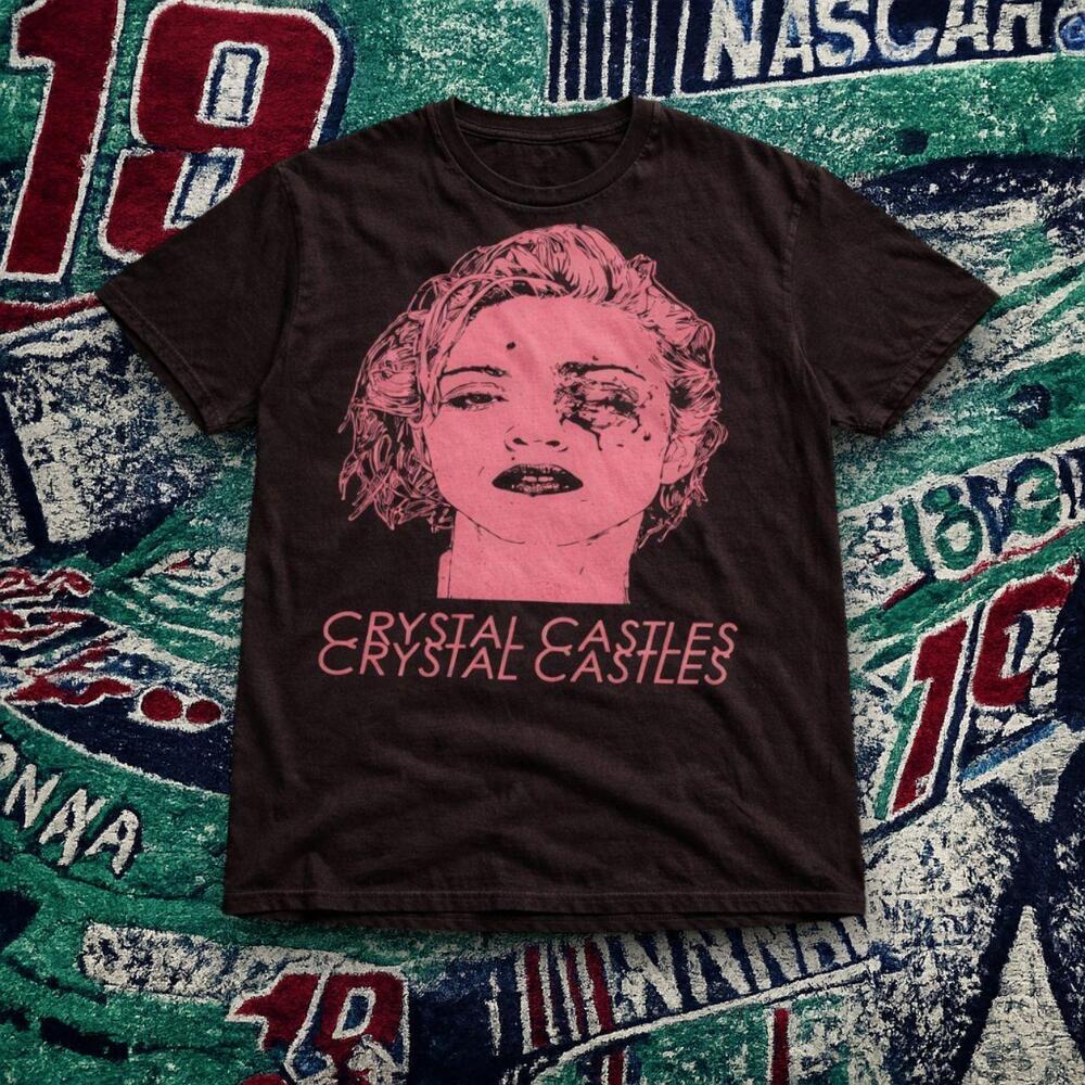 Crystal Castles Graphic Black T-Shirt Indie Electro Band Tee Unisex